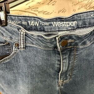 Westport women’s plus 14w Capri stretch jeans